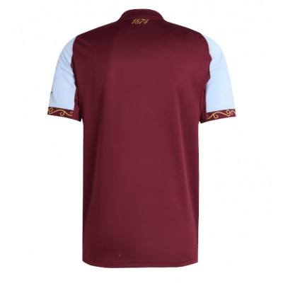 Moški Nogometni dresi Aston Villa Domači 2025-26 Kratek Rokav Moški Nogometni dresi Aston Villa Domači 2025-26 Kratek Rokav